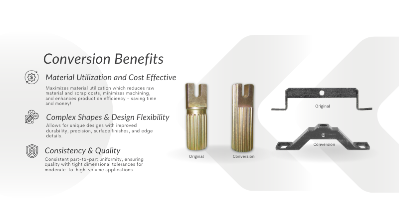 Benefits of converting traditionally made metal parts into powdered metal parts. Design optimization in mechanical engineering